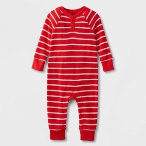 Baby Striped Matching Family One-Piece Pajama - Wondershop™ Red,  NWT